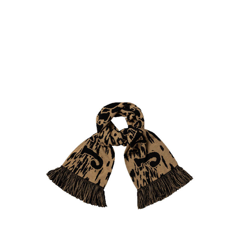 ARIES-ARISE-J’Adoro-Aries-Leopard-Scarf-Beige (1) ARIES J'Adoro Aries Leopard Scarf - Beige