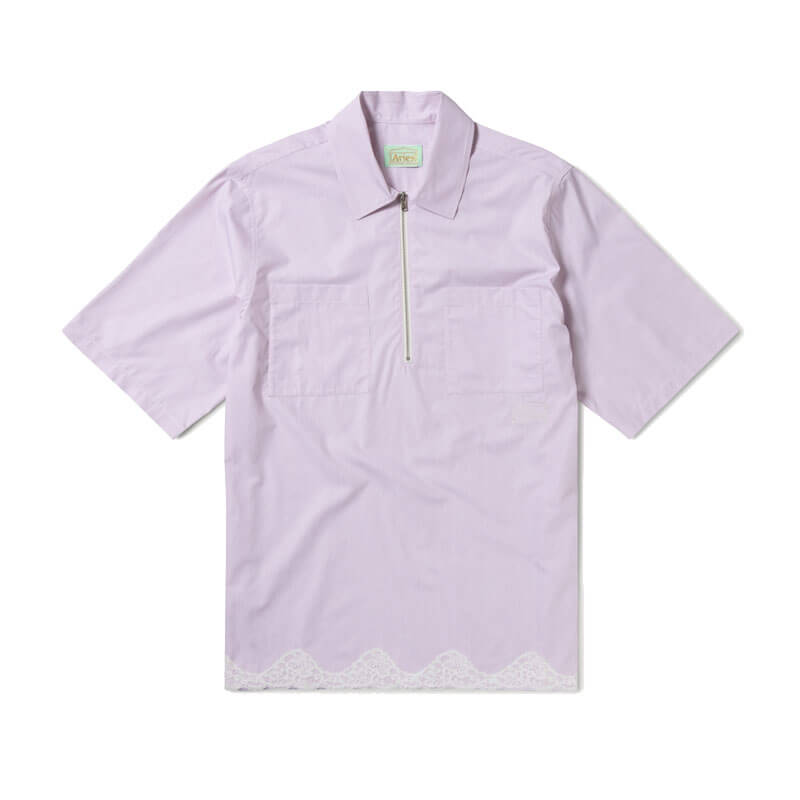 ARIES-ARISE-Lace-Trim-D-Shirt-Pink ARIES Lace Trim D Shirt - Pink
