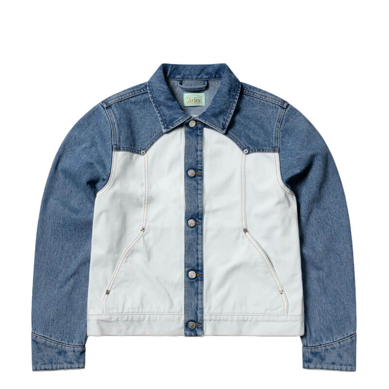 ARIES-ARISE-Patchwork-Western-Carpenters-Jacket-Multi ARIES Patchwork Western Carpenter Jacket
