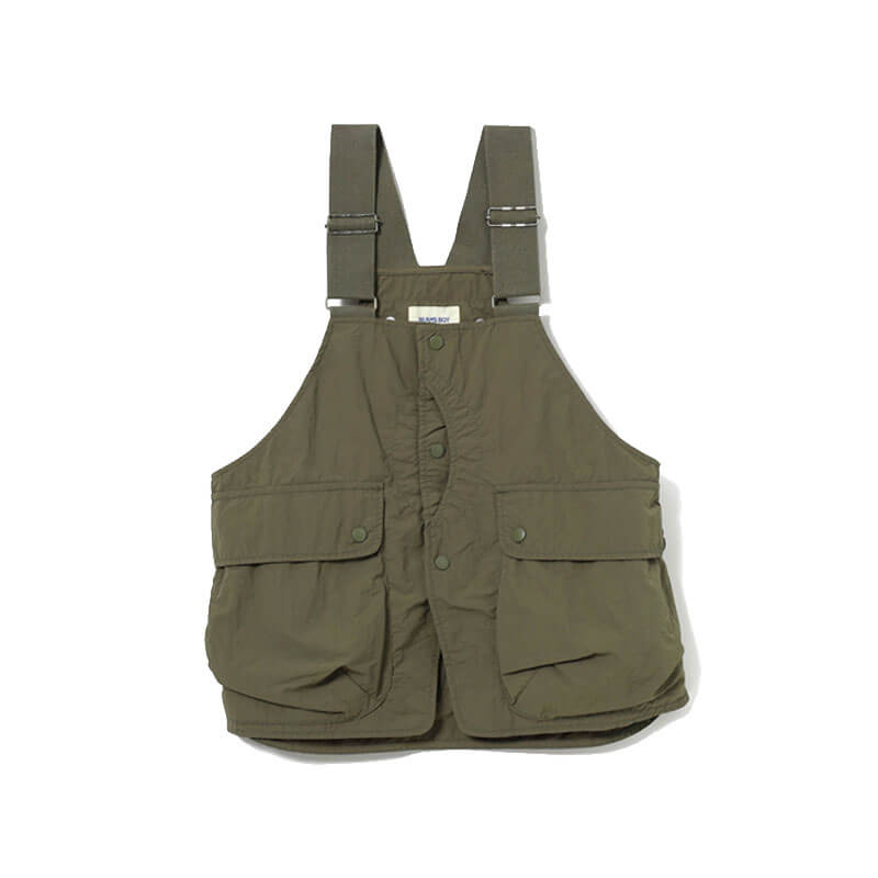 BEAMS-BOY-Pe-Hunting-Vest-Olive BEAMS BOY Pe Hunting Vest