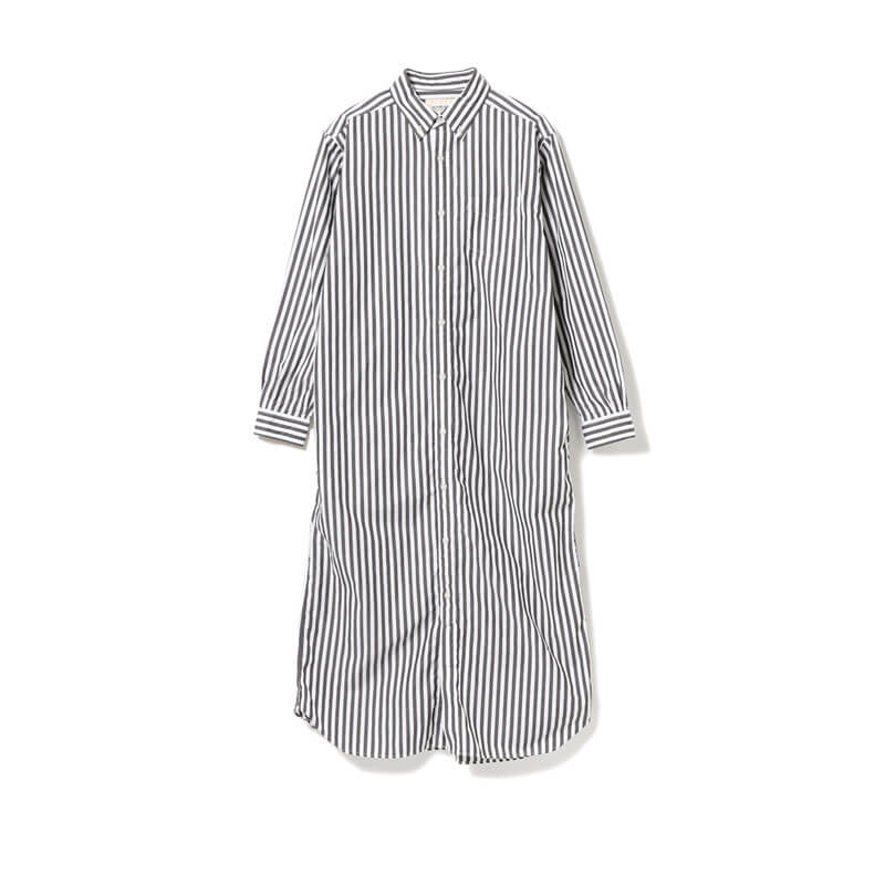 BEAMS-BOY-Stripe-Shirt-Dress-Black BEAMS BOY Stripe Shirt Dress - Black