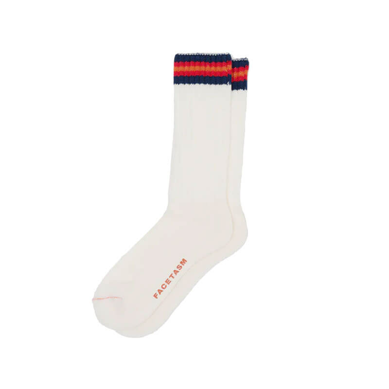 FACETASM-RIB-SOCKS-White FACETASM Rib Socks - White