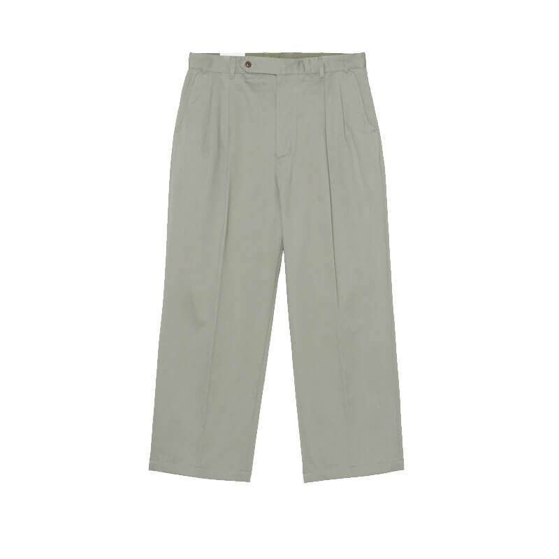 FARAH-Out-Tuck-Wide-Tapered-Pants-Sage FARAH JAPAN Out Tuck Wide Tapered Pants - Sage