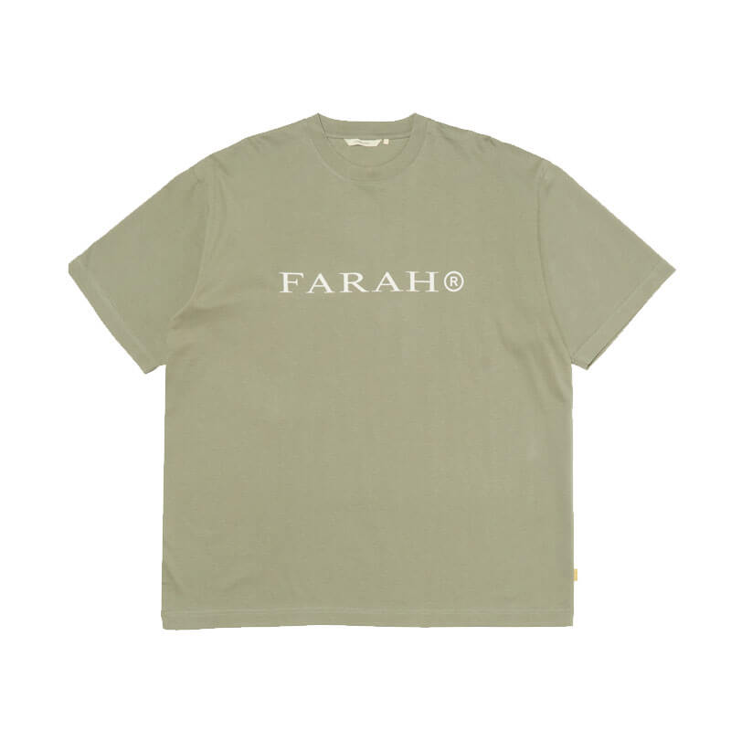 FARAH-Printed-OG-Logo-Tee-Sage FARAH JAPAN Printed OG Logo Tee - Sage