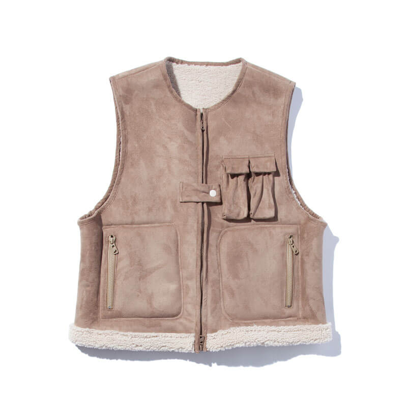 F_Ce-Faux-Shearling-Vest-Beige F_Ce-Faux-Shearling-Vest-Beige