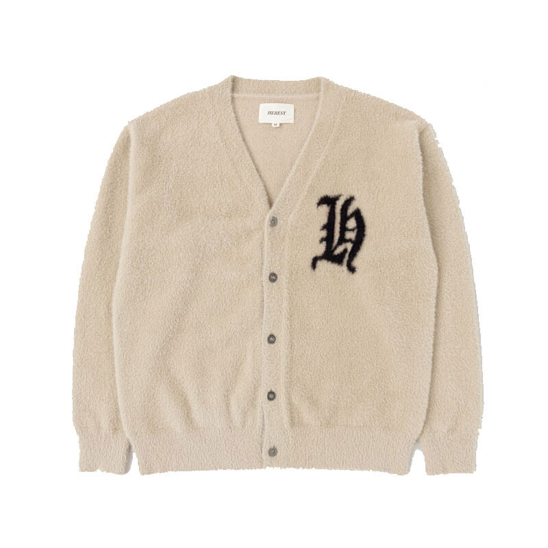 Heresy-H'-Cardigan-Putty HERESY 'H' Cardigan - Putty
