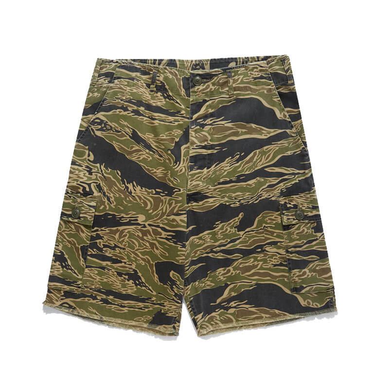 MAHARISHI Advisor's Cargo Shorts - Mint Gold Tigerstripe MAHARISHI Advisor's Cargo Shorts - Mint Gold Tigerstripe