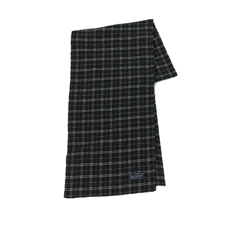 Mfpen-Wool-Scarf-Grey-Double-Faced-Check MFPEN Wool Scarf - Grey