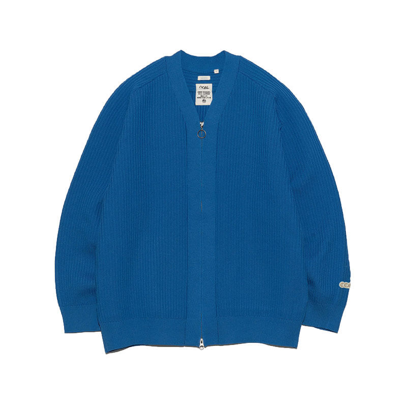 NANAMICA 5G Zip Cardigan - Blue NANAMICA 5G Zip Cardigan - Blue