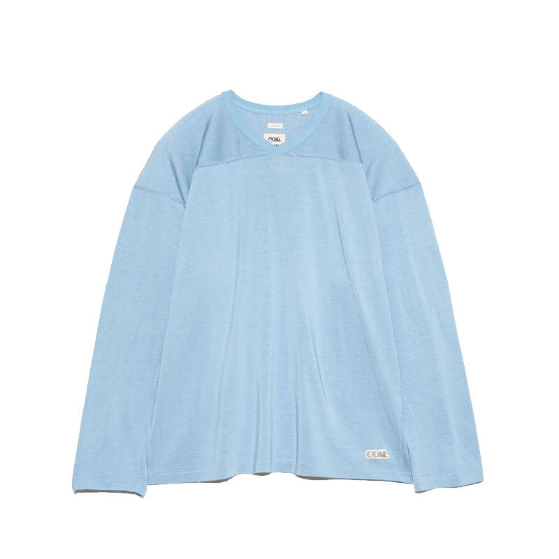 NANAMICA-Rayon-Cotton-LS-Tee-Blue NANAMICA Rayon Cotton L/S Tee