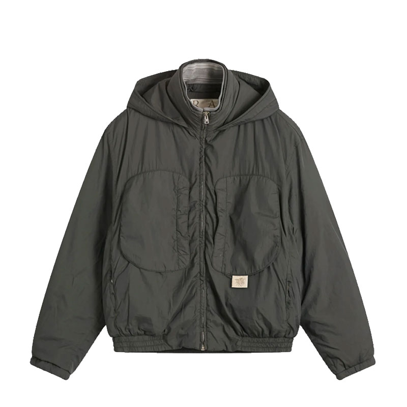 RANRA-PURS-PADDED-NYLON-HOODIE-JACKET-Black-Coffee RANRA Purs Padded Nylon Hoodie Jacket