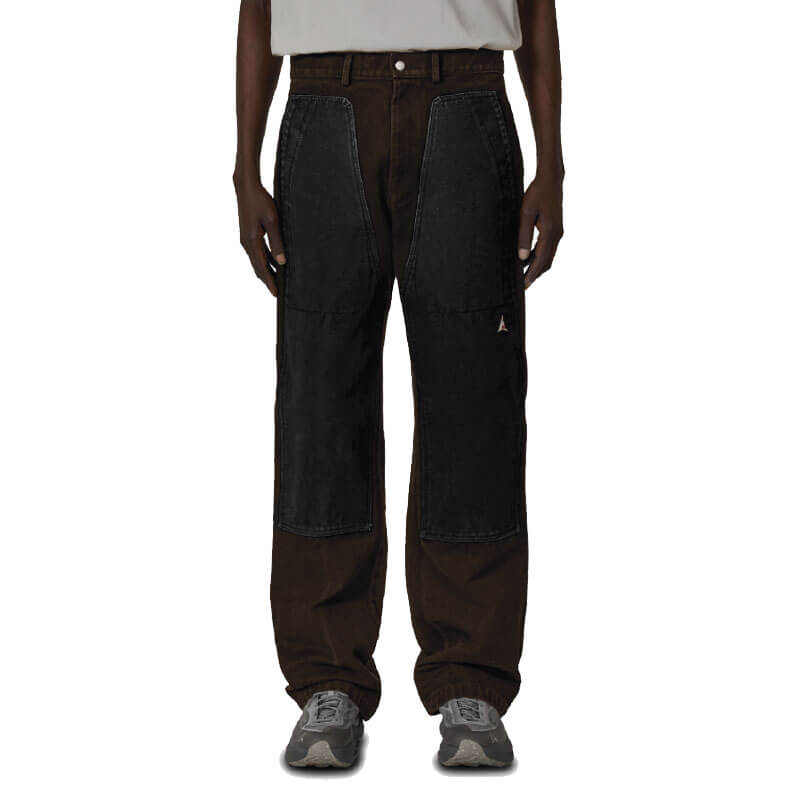 ROA-FOMES-Double-Knee-Dark-Brown-Black ROA Hiking Fomes Double Knee Washed Canvas Pant
