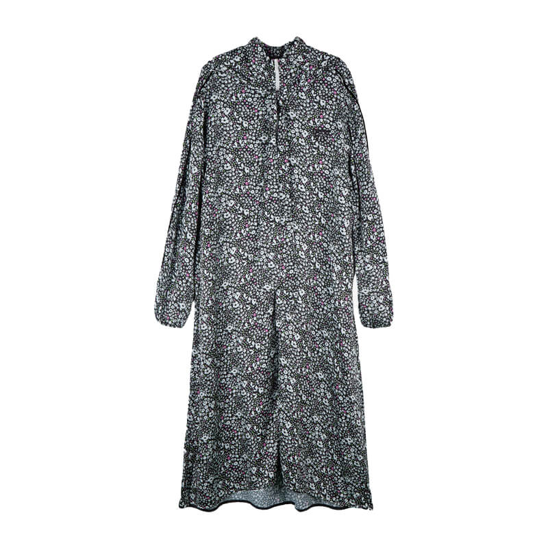 STAND ALONE Floral Tracksuit Dress - Black STAND ALONE Floral Tracksuit Dress - Black