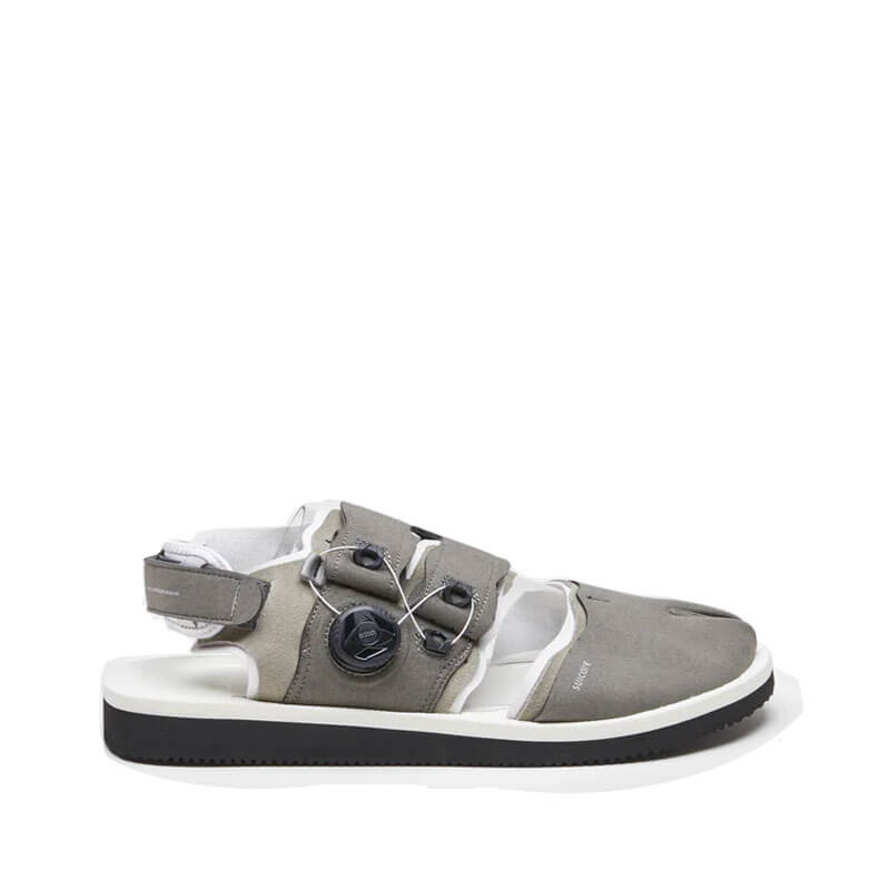 SUICOKE Haku-Ab Sandals - Gray x White SUICOKE Haku-Ab Sandals - Gray x White