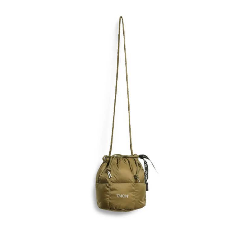 TAION Drawstring Down Small Bag Beige1