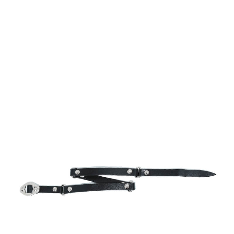 TOGA Double Leather Bangle Black1