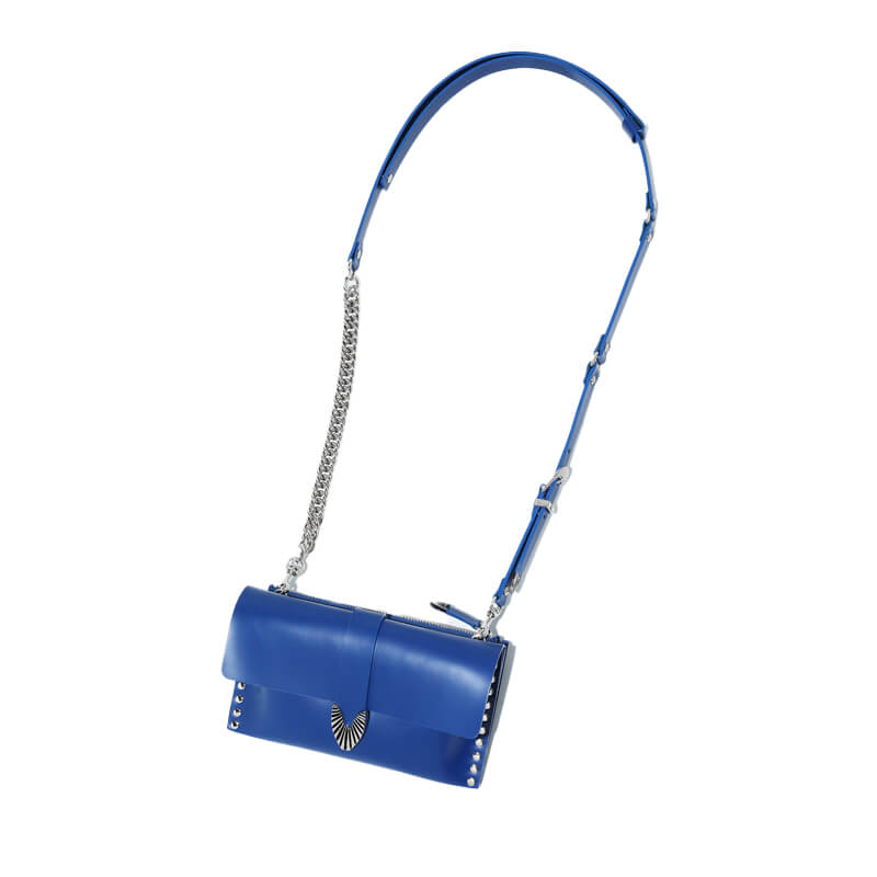 TOGA Leather Chain Bag Blue1