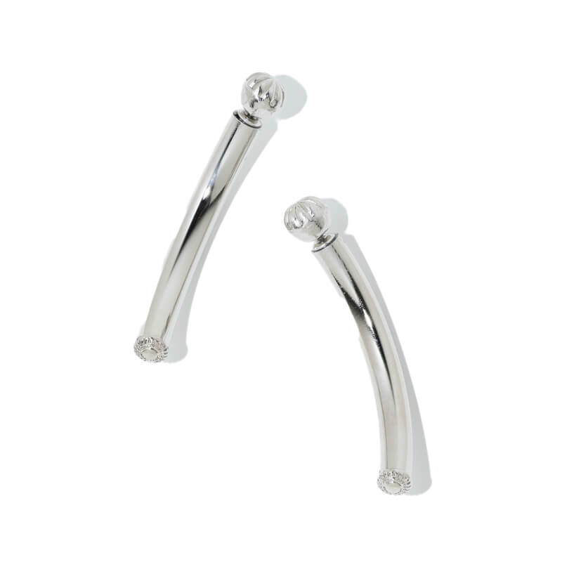 TOGA Metal Bone Pierced Silver1