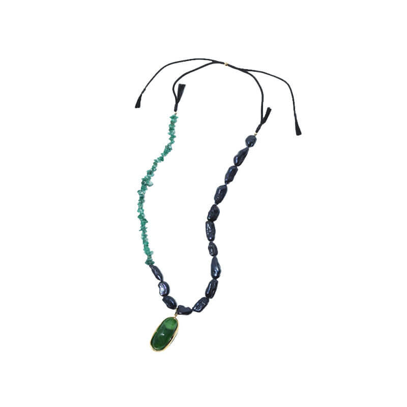 TOGA-Stone-Beads-Necklace-Green TOGA ARCHIVE Stone Beads Necklace - Green