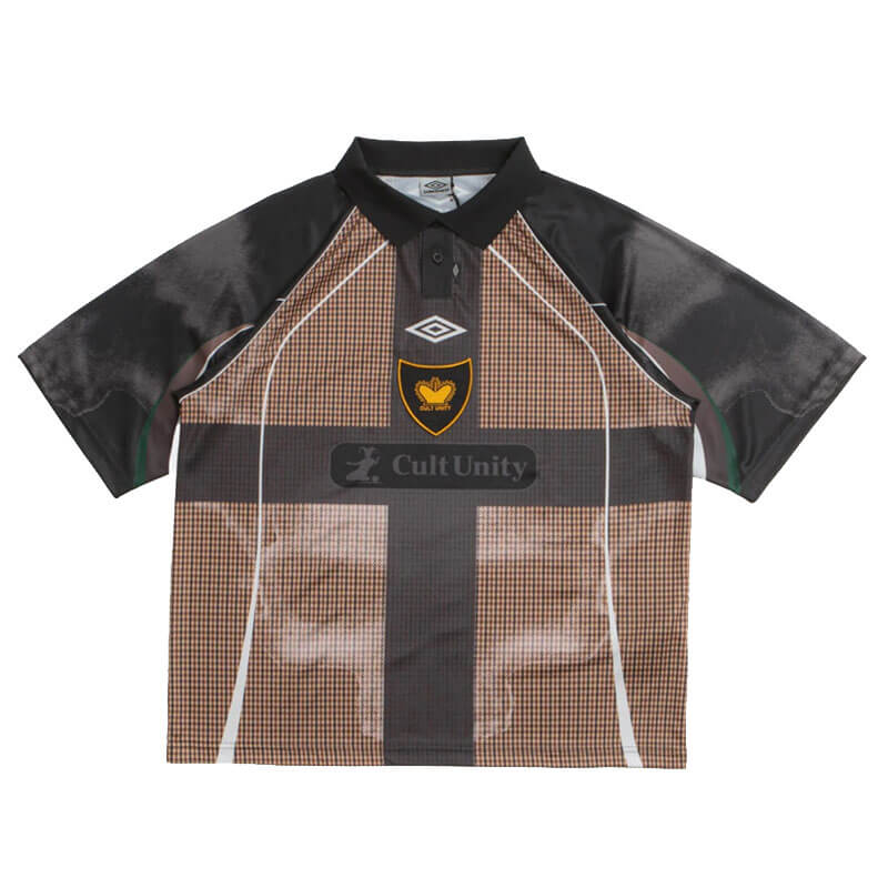 UMBRO-x-SLAM-JAM-Cult-Unity-Check-Polo-No-Wash-BEG0024-Beige-Black UMBRO Cult Unity Check Polo