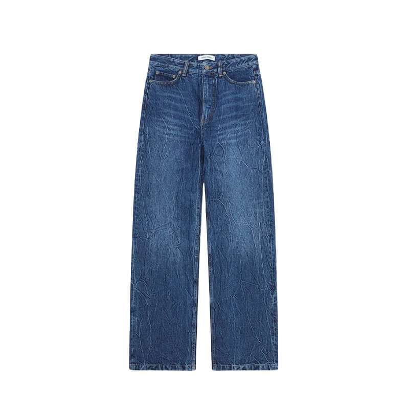 WOOD WOOD Ellie Baggy Jeans - Worn Blue WOOD WOOD Ellie Baggy Jeans - Worn Blue