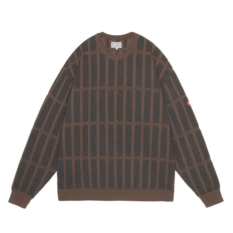 CAV-EMPT-Rectangular Bar Knit Brown (2) CAV EMPT Rectangular Bar Knit