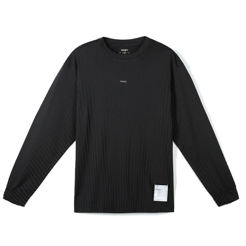 SATISFY-AuraLite™ Pleated Long Tee – Black (1) SATISFY® AuraLite™ Pleated Long Tee