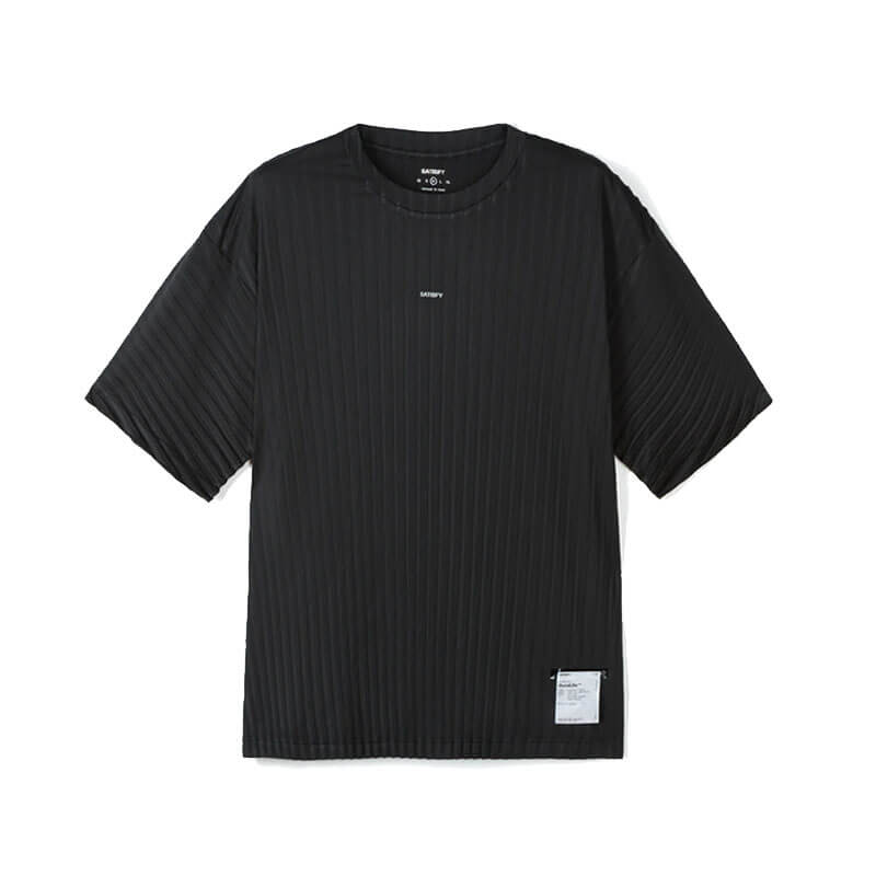 SATISFY-AuraLite™ Pleated T-Shirt – Black (1) SATISFY® AuraLite™ Pleated T-Shirt - Black