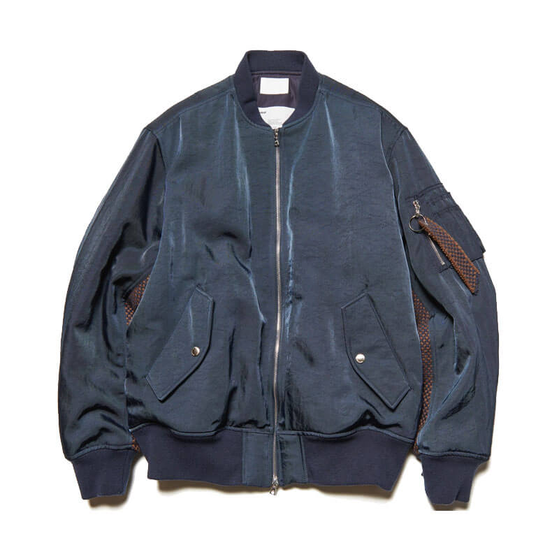 SOPHNET-Flight Jacket Kvadrat Sisu Navy (1) SOPHNET. Flight Jacket / Kvadrat Sisu