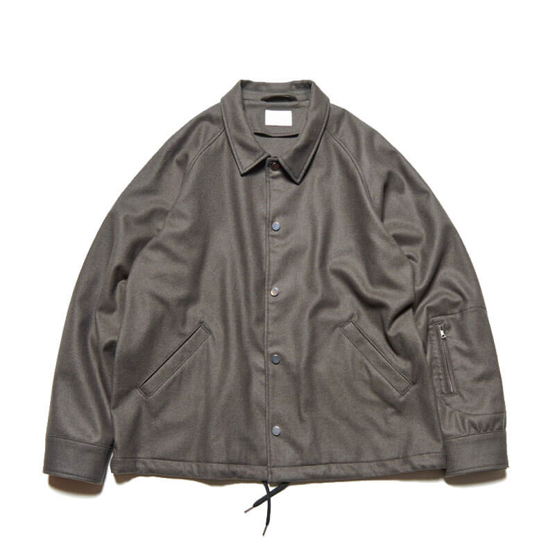 SOPHNET-Light Melton Wool Coach Jacket – Charcoal Gray (1) SOPHNET. Light Melton Wool Coach Jacket