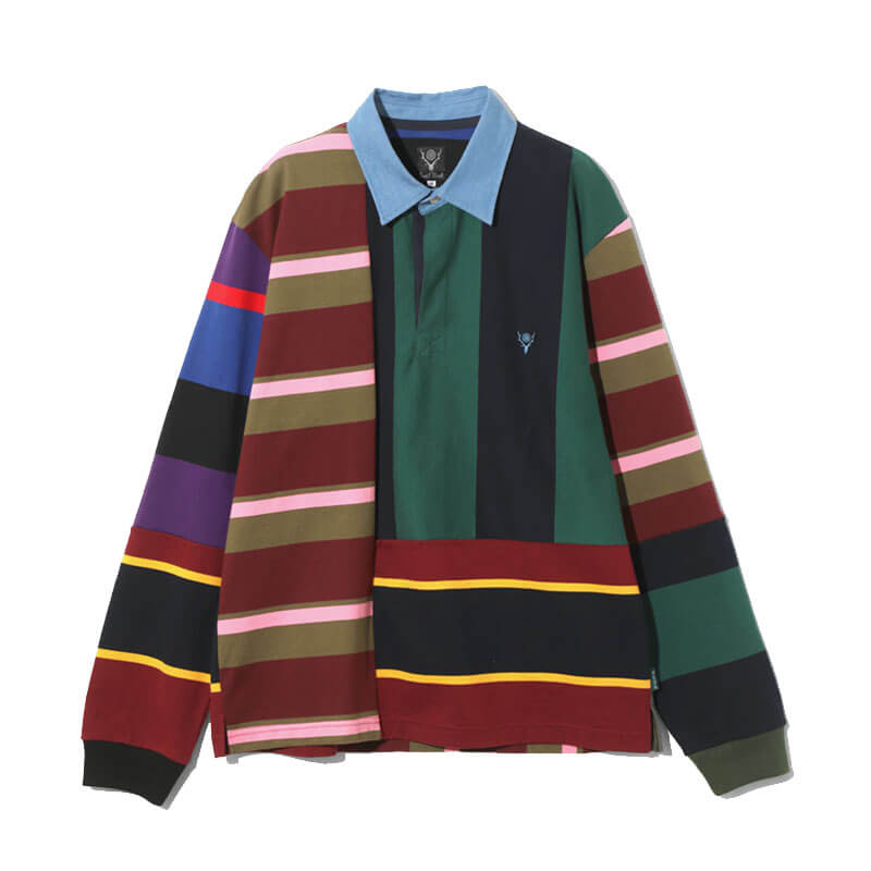 SOUTH2WEST8-Rugger-Shirt-Cotton-Plainstitch-Crazy-Pattern-B SOUTH2 WEST8 Rugger Shirt - Crazy Pattern