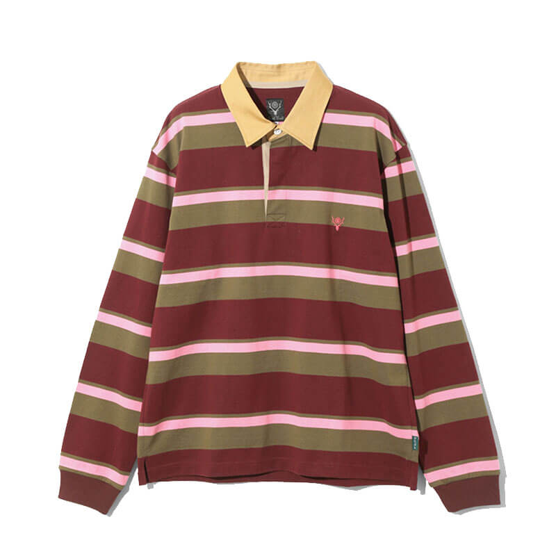 SOUTH2WEST8-Rugger-Shirt-Cotton-Plainstitch-Khaki SOUTH2 WEST8 Rugger Shirt - Khaki