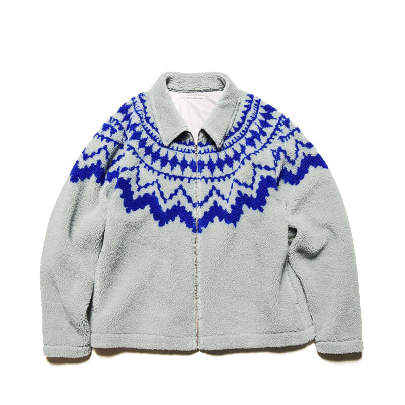 UNIFORM-EXPERIMENT-Sherpa Blouson Light Gray (1) UNIFORM EXPERIMENT Sherpa Blouson