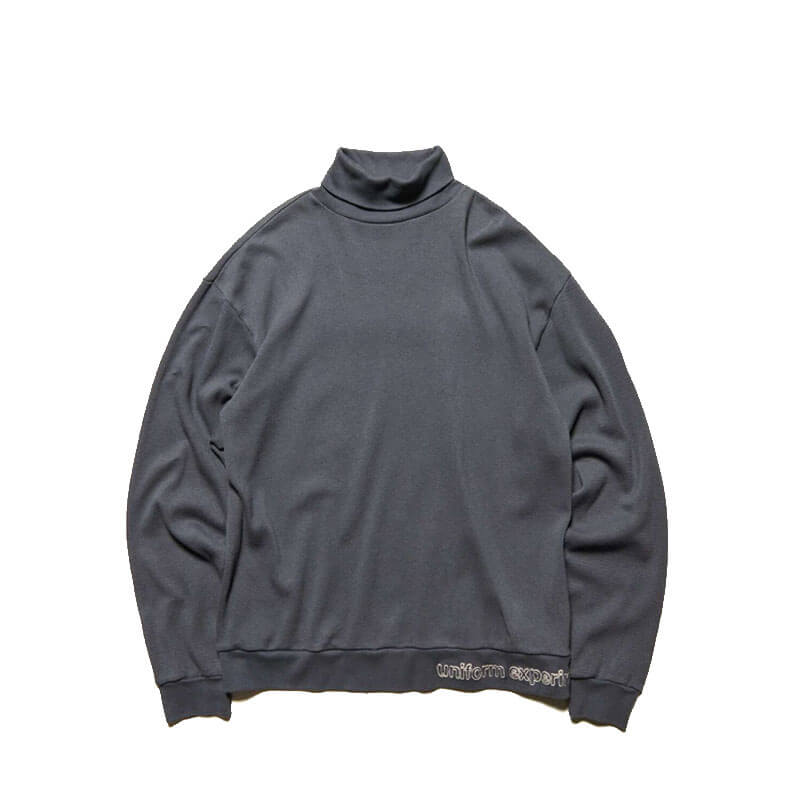 UNIFORM-EXPERIMENT-Waffle Highneck Top Charcoal (1) UNIFORM EXPERIMENT Waffle Highneck Top - Charcoal