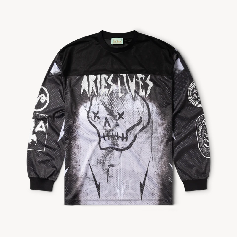 ARIES ARISE Metal Airtex LS Tee – Black ARIES ARISE Metal Airtex LS Tee – Black