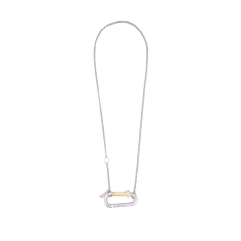 ARIES-ARISE-Mini-Carabiner-Chain-Necklace-Silver
