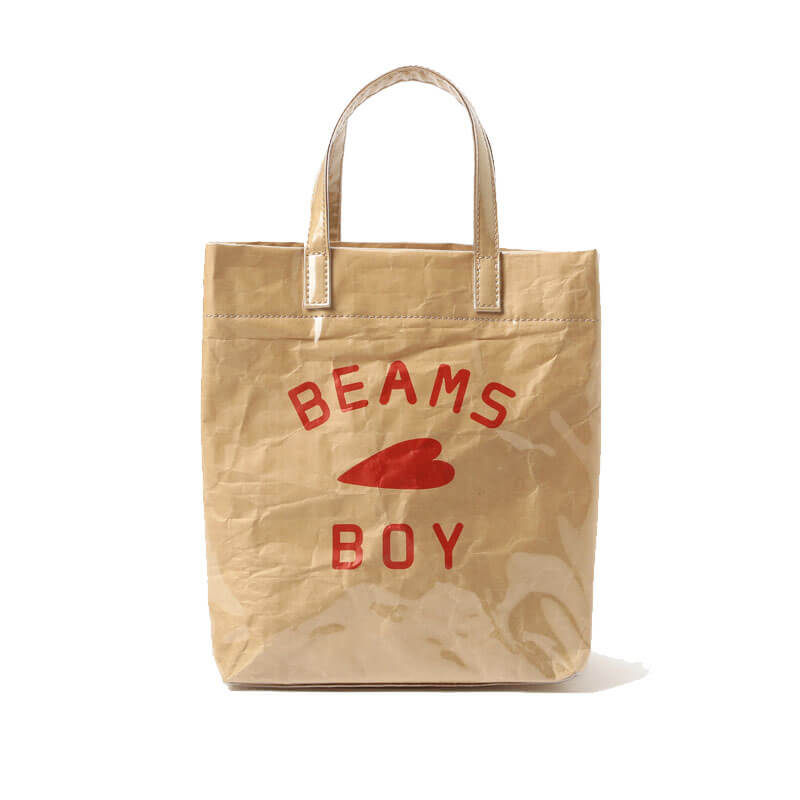 BEAMS-BOY-BB-Logo-Shop-Bag-Beige