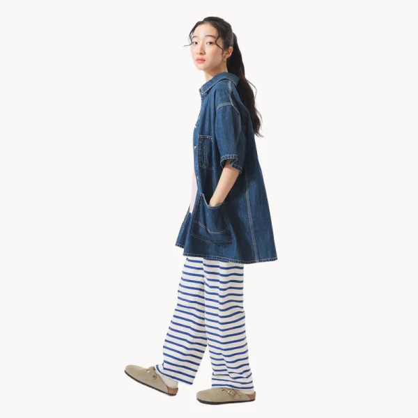 BEAMS BOY Denim Coverall Short Sleeve – Blue