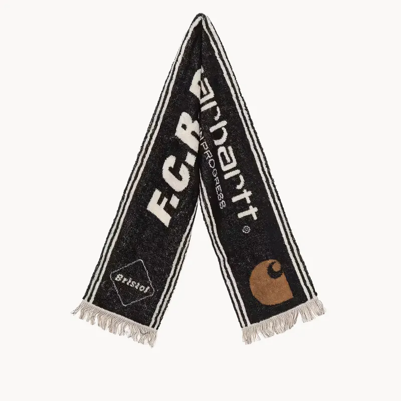 CARHARTT WIP x F.C.R.B. Supporter Towel Muffler - Black CARHARTT WIP x F.C.R.B. Supporter Towel Muffler - Black