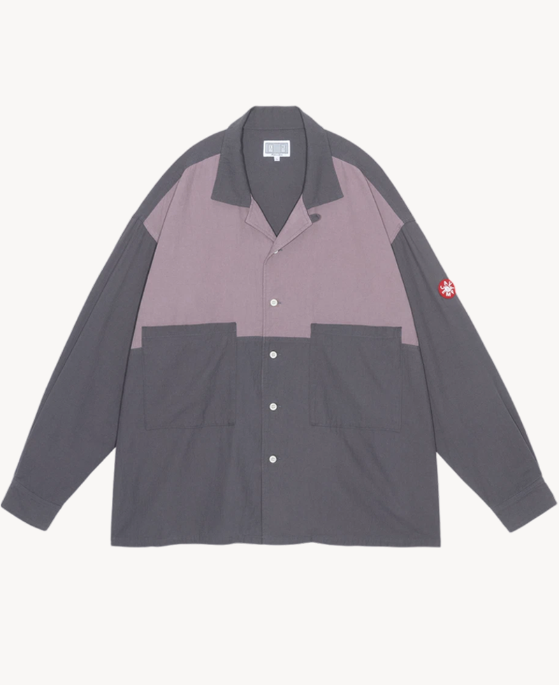 CAV EMPT Coloured Cotton Twill Open Shirt – Charcoal CAV EMPT Coloured Cotton Twill Open Shirt – Charcoal