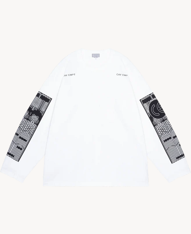 CAV EMPT cMD SitCon Heavy Longsleeve T – White CAV EMPT cMD SitCon Heavy Longsleeve T – White