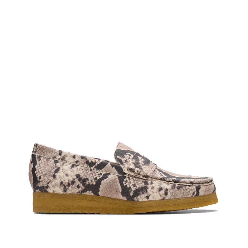 CLARKS-Originals-Wallabee-Loafer-Grey-Snake-Leather