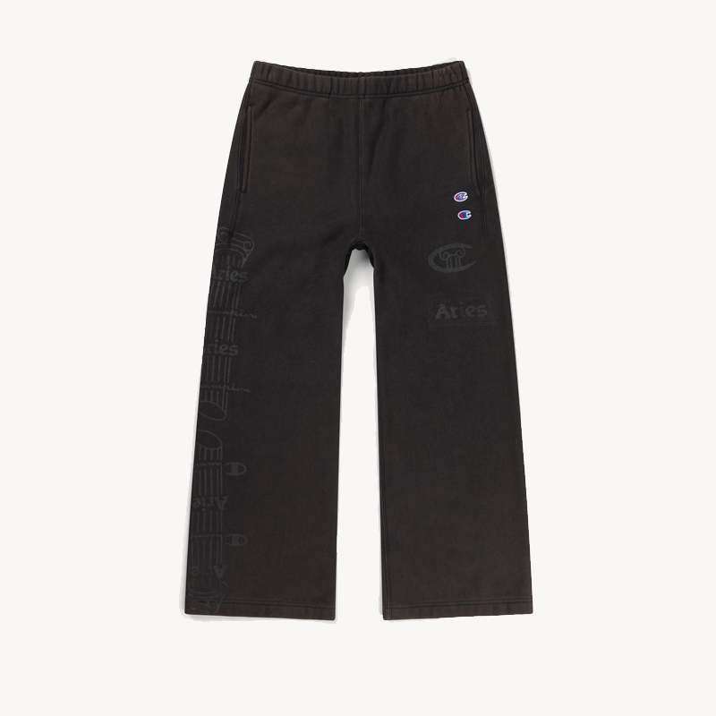 Champion x Aries Colonna Straight Sweatpants Black ARIES x CHAMPION Colonna Sweatpants - Black
