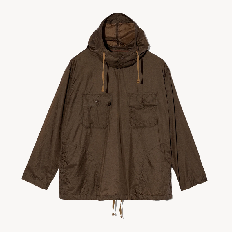 ENGINEERED GARMENTS Cagoule Shirt – Brown Micro Ripstop (1) ENGINEERED GARMENTS Cagoule Shirt – Brown Micro Ripstop