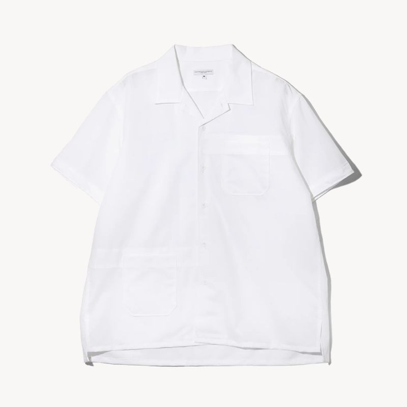 ENGINEERED GARMENTS Camp Shirt – White Mesh (1) ENGINEERED GARMENTS Camp Shirt – White Mesh