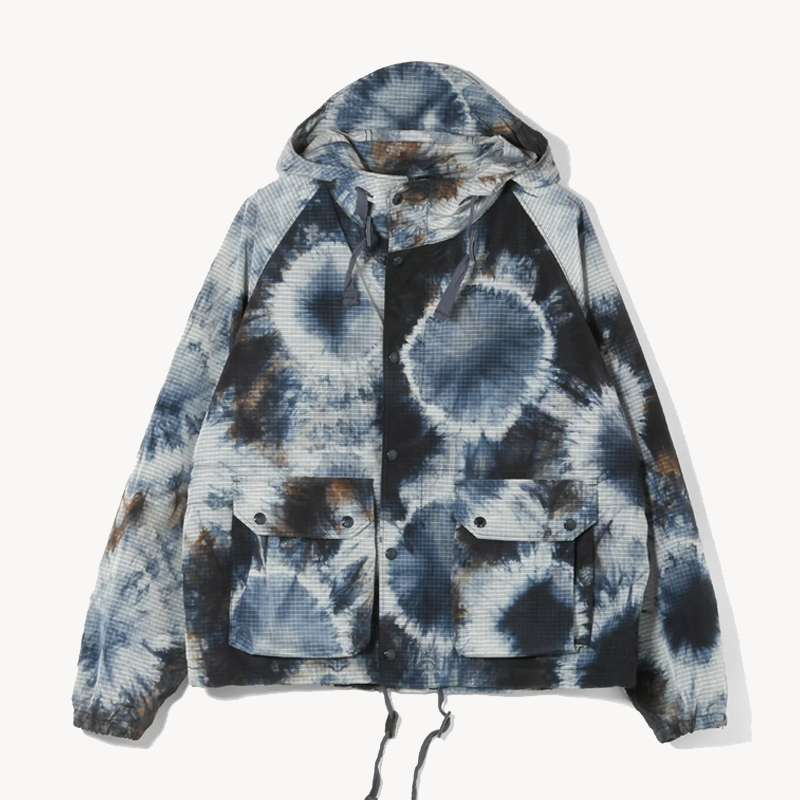 ENGINEERED GARMENTS Lt Parka – Navy Tie Dye Ripstop (1) ENGINEERED GARMENTS Lt Parka – Navy Tie Dye Ripstop