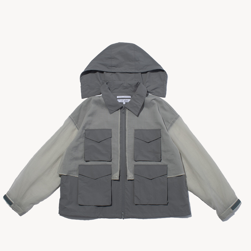 FCe Mesh Layered Jacket – Gray (1) F/Ce. Mesh Layered Jacket - Gray