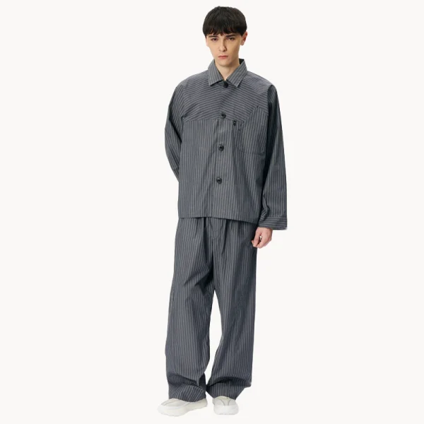 GOLDWIN 0 Reflective Striped Shirt – Deep Charcoal