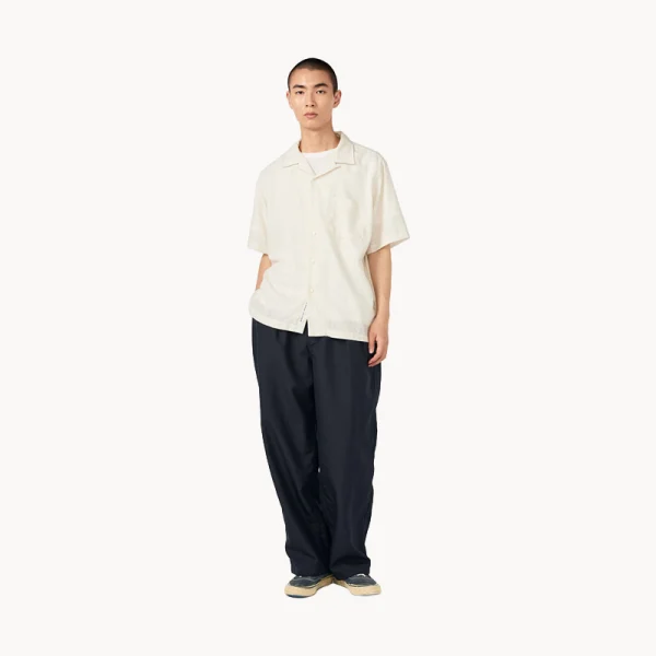 NANAMICA Open Collar Panama SS Shirt – Off White