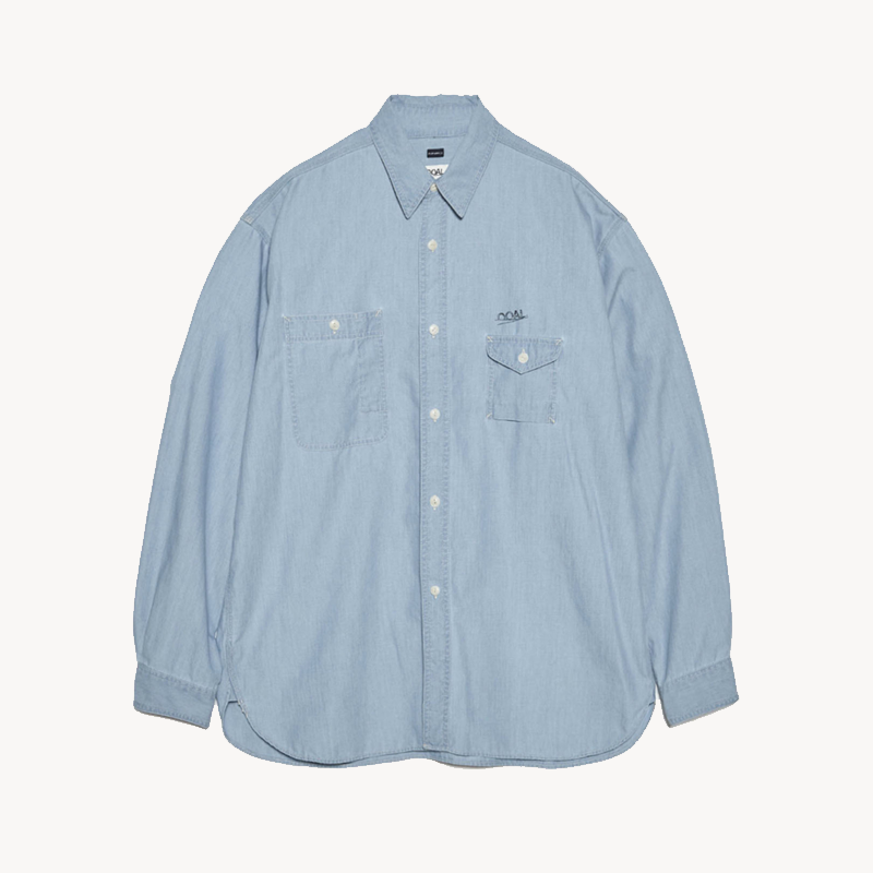 NANAMICA Regular Collar Chambray Shirt – Light Indigo (1) NANAMICA Regular Collar Chambray Shirt – Light Indigo